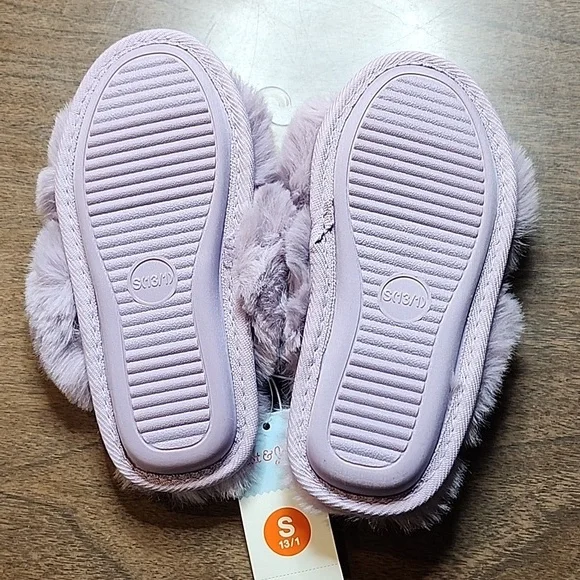 Cat & Jack Slippers, Purple, Girls Size Small, 13/1, NEW - Picture 4 of 4